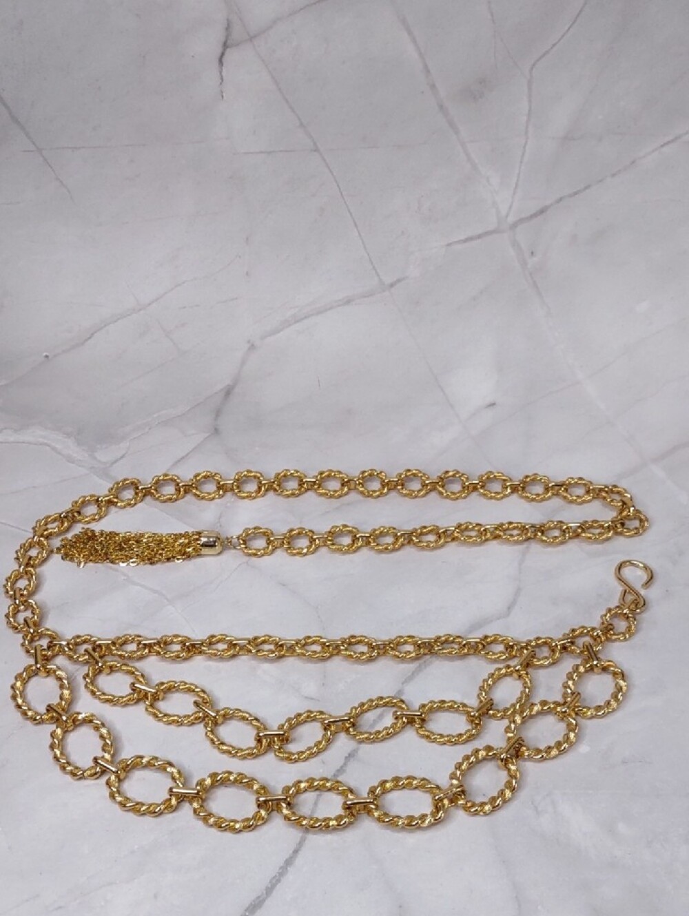 Multi-Strand Draped Rope Chain Link Belt - Picture 6 of 7